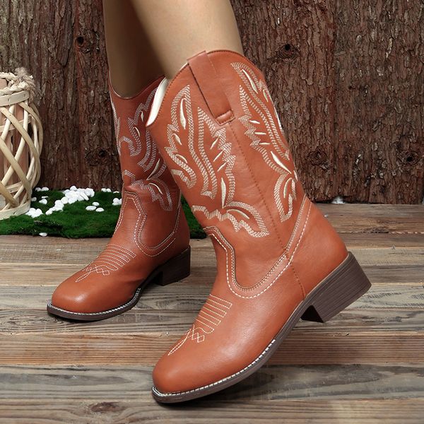 boots women's vintage embroidered western boots autumn square toe platform mid calf boots woman thick heeled cowboy botas mujer 230728, Black
boots women's vintage embroidered western boots autumn square toe platform mid calf boots woman thick heeled cowboy botas mujer 230728, Black