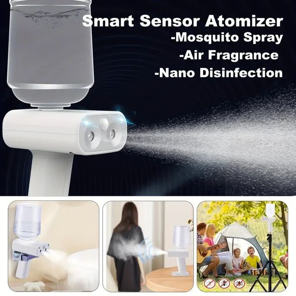 Image of 1set Multifunctional Smart Sensor Atomizer Nano Sprayer Cordless Disinfectant Electric Fogger Machine Disinfection For Car School Home Hotel Humidifier