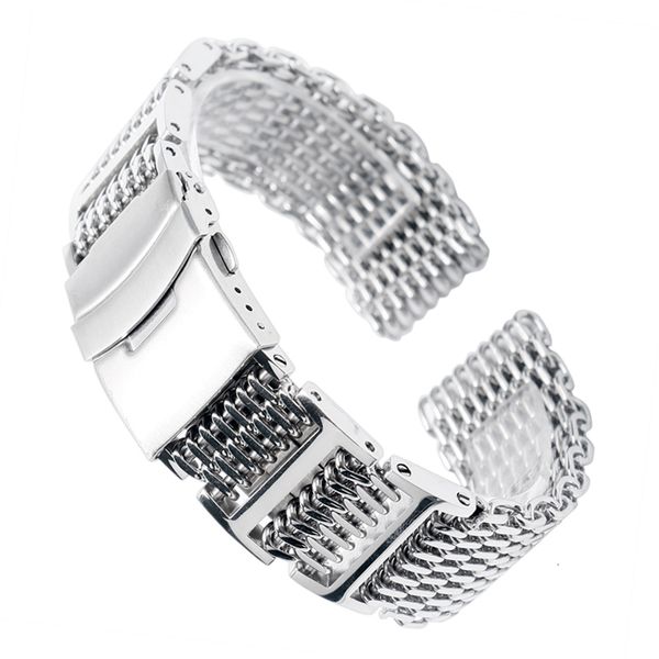 watch bands 20/22/24mm hq shark mesh silver stainless steel watchband replacement bracelet men folding clasp with safety watch band strap 23, Black;brown
watch bands 20/22/24mm hq shark mesh silver stainless steel watchband replacement bracelet men folding clasp with safety watch band strap 23, Black;brown