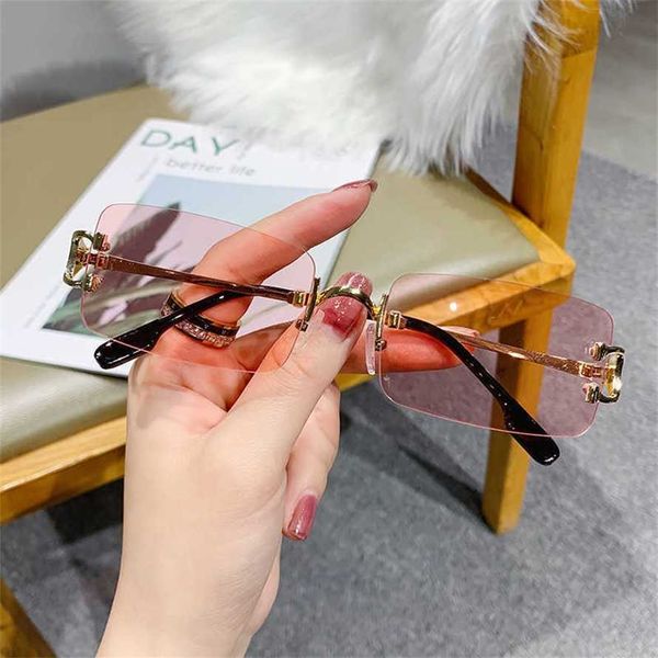 56% off wholesale of sunglasses new rimless rectangle sunglasses men brand design metal fashion square sun glasses for women frameless uv400, White;black
56% off wholesale of sunglasses new rimless rectangle sunglasses men brand design metal fashion square sun glasses for women frameless uv400, White;black