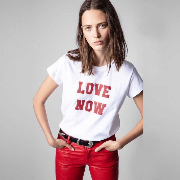 zadig voltaire designer classic fashion t shirt letter love now glittering powder printed cotton round neck white short sleeve t-shirt over
zadig voltaire designer classic fashion t shirt letter love now glittering powder printed cotton round neck white short sleeve t-shirt over
