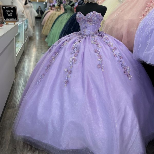 lavender shiny ball gown prom dress quinceanera dress sweetheart beaded applique 3d flowers formal dresses vestidos de 15, Blue;red
lavender shiny ball gown prom dress quinceanera dress sweetheart beaded applique 3d flowers formal dresses vestidos de 15, Blue;red