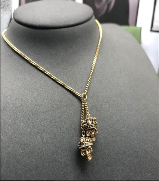 proud personality double skull pendant necklace vintage hiphop rock punk skeleton heads bone chain necklaces men women designer je3207855, Silver
proud personality double skull pendant necklace vintage hiphop rock punk skeleton heads bone chain necklaces men women designer je3207855, Silver