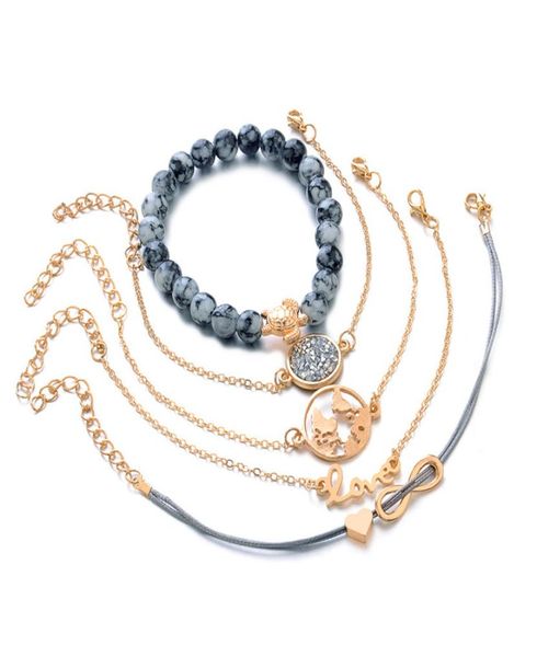 5 pcs set punk turtle map heart letter love crystal beads chain multilayer pendant gold bracelet set charm girl jewelry gift infi7236511, Golden;silver
5 pcs set punk turtle map heart letter love crystal beads chain multilayer pendant gold bracelet set charm girl jewelry gift infi7236511, Golden;silver