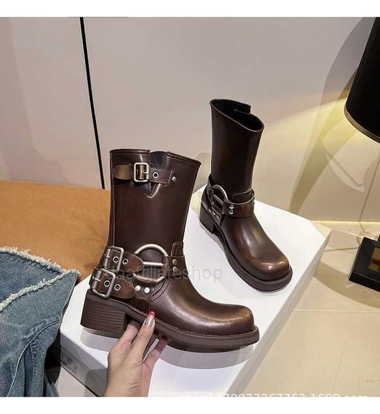 miu boots designer shoes miu new genuine leather brown medium high barrel motorcycle women's thick heel square head sleeve western deni, Black
miu boots designer shoes miu new genuine leather brown medium high barrel motorcycle women's thick heel square head sleeve western deni, Black