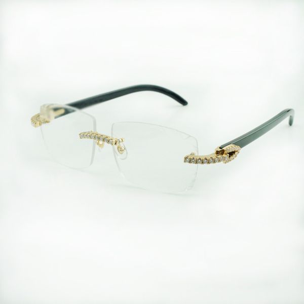 new moissanite diamond buffs glasses 3524015 male and female with black buffalo horn legs and clear lenses size: 57-18-140mm, Silver
new moissanite diamond buffs glasses 3524015 male and female with black buffalo horn legs and clear lenses size: 57-18-140mm, Silver