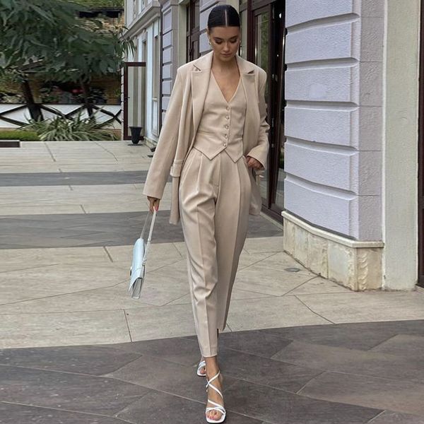 elegant 3 pieces womens prom suit set dresses slim fit females formal outfit wear custom made special occasion jacket vest pants, Black
elegant 3 pieces womens prom suit set dresses slim fit females formal outfit wear custom made special occasion jacket vest pants, Black