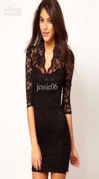 2013 new fashion ladies vneck lace dress scalloped neck 34 sleeve womens cocktail dress8673980, Black;pink
2013 new fashion ladies vneck lace dress scalloped neck 34 sleeve womens cocktail dress8673980, Black;pink