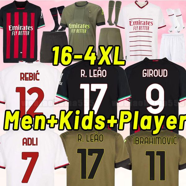 ac ibrahimovic 22 23 soccer jerseys milans giroud r. leao bennacer kessie romagnoli calhanoglu tonali rebic 2022 2023 football shirt fans pl, Black;yellow
ac ibrahimovic 22 23 soccer jerseys milans giroud r. leao bennacer kessie romagnoli calhanoglu tonali rebic 2022 2023 football shirt fans pl, Black;yellow