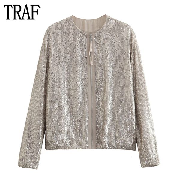 women's jackets traf sequin bomber jacket women zip cropped jackets for women streetwear fashion jacket woman long sleeve women's, Black;brown
women's jackets traf sequin bomber jacket women zip cropped jackets for women streetwear fashion jacket woman long sleeve women's, Black;brown