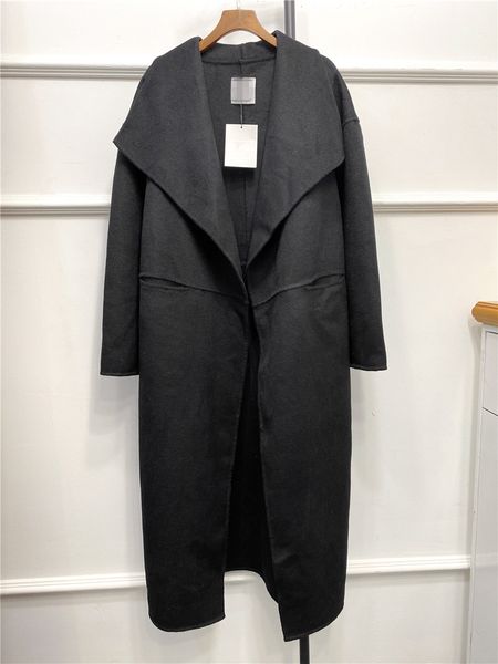 the new t-oteme minimalist classic double-sided coat for women's long loose woolen jacket, Black
the new t-oteme minimalist classic double-sided coat for women's long loose woolen jacket, Black