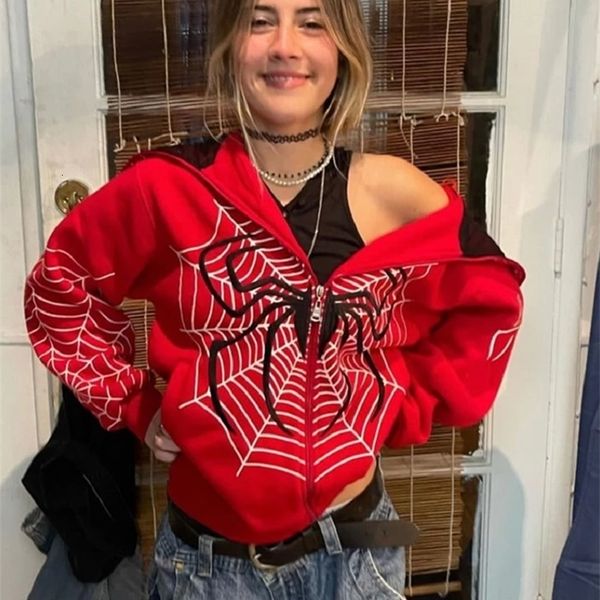 women's hoodies sweatshirts y2k emo women streetwear hoodie spider web red zip up grunge oversized sweatshirt gothic harajuku alt jacke, Black
women's hoodies sweatshirts y2k emo women streetwear hoodie spider web red zip up grunge oversized sweatshirt gothic harajuku alt jacke, Black