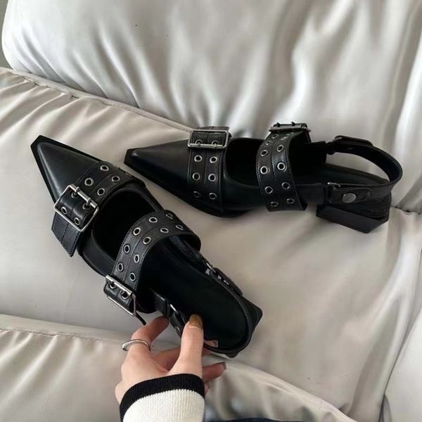 dress shoes slingback shoes gothic chunky heels women's pumps rivet street style medium heel punk vintage casual sandals spring summer, Black
dress shoes slingback shoes gothic chunky heels women's pumps rivet street style medium heel punk vintage casual sandals spring summer, Black
