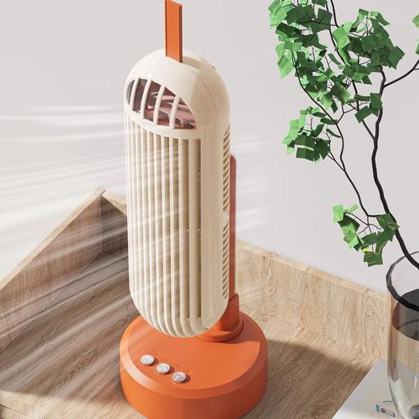 Image of Portable Tower Spray Fan Air Cooler Shaking Head Electric Bedroom Office Desktop Rechargeable Mini USB Conditioner