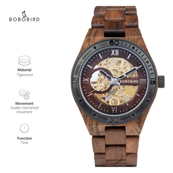 other watches bobo bird men mechanical watch wood sport wristwatches hollow out automatic cuostom box 230729, Slivery;black
other watches bobo bird men mechanical watch wood sport wristwatches hollow out automatic cuostom box 230729, Slivery;black