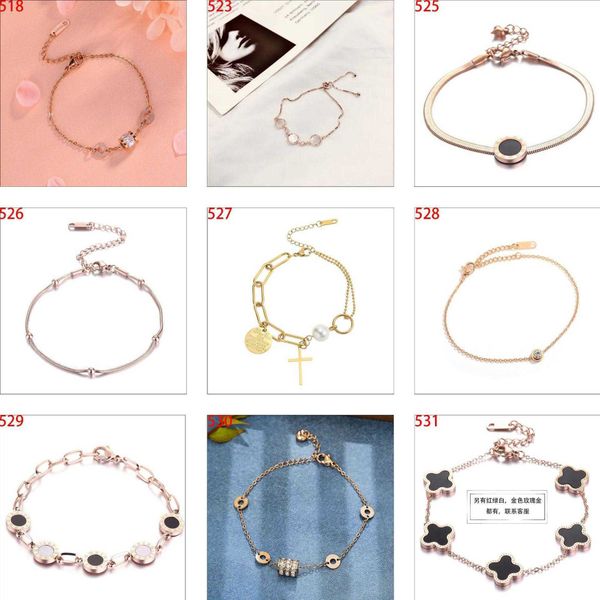 ring accessories diamond luxury designer necklace flowers clover bangle women new titanium steel bracelet female style fashion non fading an, Silver
ring accessories diamond luxury designer necklace flowers clover bangle women new titanium steel bracelet female style fashion non fading an, Silver