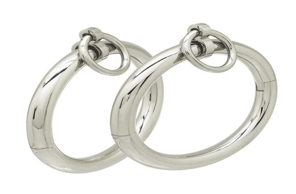 polished shining stainless steel lockable wrist ankle cuffs bangle slave bracelet with removable o ring restraints set y12183278115, Black
polished shining stainless steel lockable wrist ankle cuffs bangle slave bracelet with removable o ring restraints set y12183278115, Black