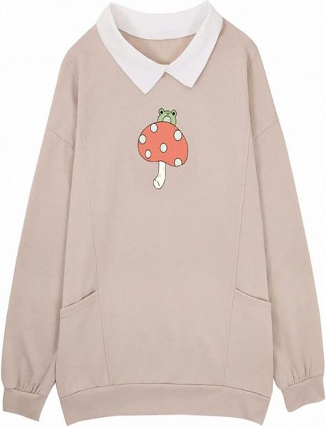 women frog sweatshirt kawaii mushroom cute oversize pullover hoodie teen girl aesthetic cottagecore clothes pocket 58ub4581623591195, Black
women frog sweatshirt kawaii mushroom cute oversize pullover hoodie teen girl aesthetic cottagecore clothes pocket 58ub4581623591195, Black