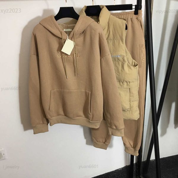 tracksuits womens winter suit size s-xl 3pcs embroidered letters hooded sweater with cotton vest and elastic waist casual pants july27, Gray
tracksuits womens winter suit size s-xl 3pcs embroidered letters hooded sweater with cotton vest and elastic waist casual pants july27, Gray
