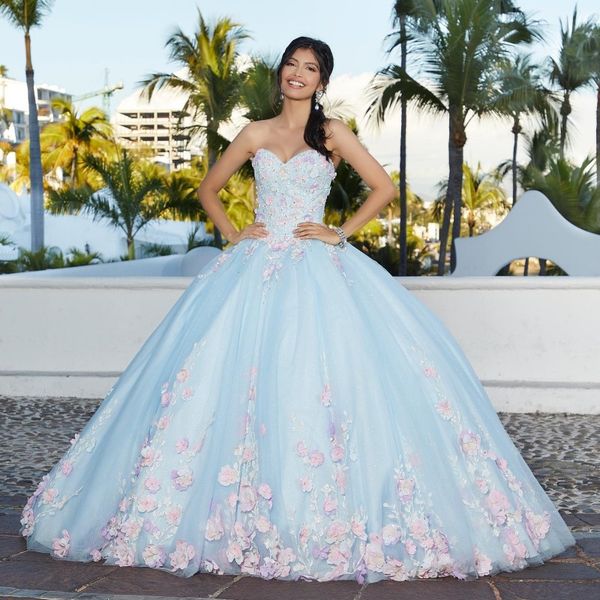 sky blue sweetheart princess party dresses quinceanera dress 3d flowers ball gown sweet 16 dress for girls 15 vestidos de xv anos, Blue;red
sky blue sweetheart princess party dresses quinceanera dress 3d flowers ball gown sweet 16 dress for girls 15 vestidos de xv anos, Blue;red