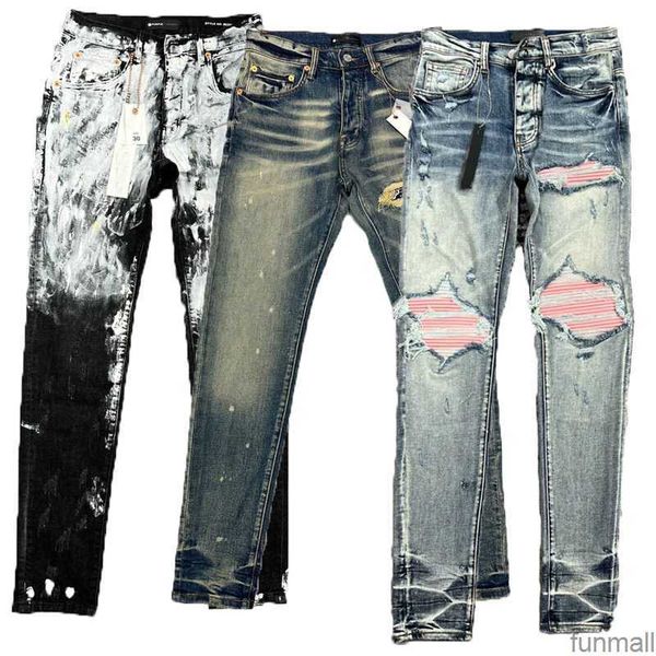 men's purple jeans brand fashion designer european jean hombre letter star men embroidery patchwork ripped for trend motorcycle pant me, Blue
men's purple jeans brand fashion designer european jean hombre letter star men embroidery patchwork ripped for trend motorcycle pant me, Blue