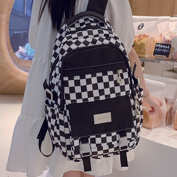 backpacks cute womens nylon backpack for teenagers girls plaid school bag female student travel rucksack large capacity student bookbag 2307
backpacks cute womens nylon backpack for teenagers girls plaid school bag female student travel rucksack large capacity student bookbag 2307