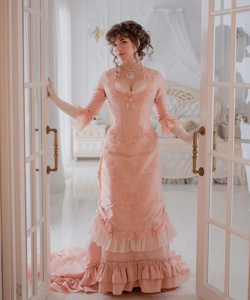 vintage pink victorian bustle evening dresses corset historical costume prom party gowns ruched sweetheart half sleeves court train women sp, Black;red
vintage pink victorian bustle evening dresses corset historical costume prom party gowns ruched sweetheart half sleeves court train women sp, Black;red