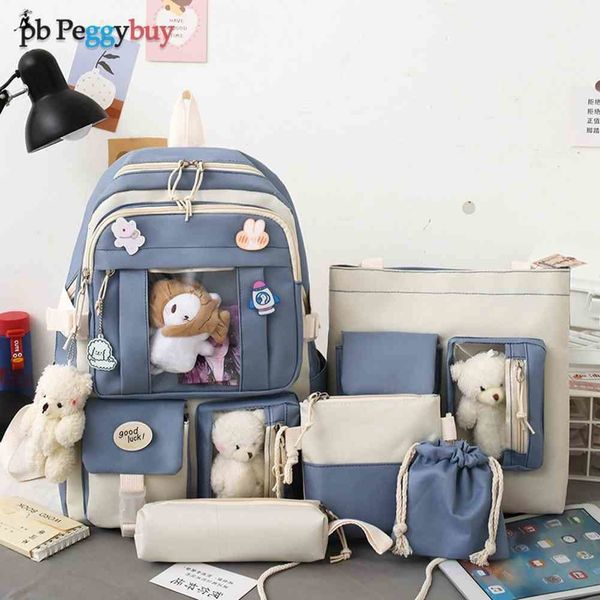 handbags 5pcsset kawaii women backpack korean cute girl bookbags large capacity teenage student school bag casual canvas travel rucksack 230, Black
handbags 5pcsset kawaii women backpack korean cute girl bookbags large capacity teenage student school bag casual canvas travel rucksack 230, Black