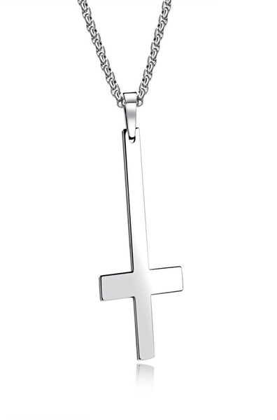 glossy upside down cross pendant necklace 18k gold plated necklace stainless steel religious jewelry goldsilverblack6487196, Silver
glossy upside down cross pendant necklace 18k gold plated necklace stainless steel religious jewelry goldsilverblack6487196, Silver