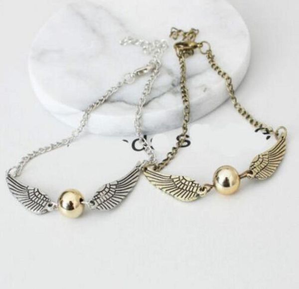 20pcs vintage golden snitch pocket charms bracelet bangle wings cintage wristband fine jewelry bracelet for women girls bijoux ac74180806, Golden;silver
20pcs vintage golden snitch pocket charms bracelet bangle wings cintage wristband fine jewelry bracelet for women girls bijoux ac74180806, Golden;silver