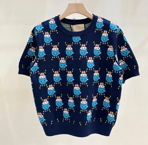 letter jacquard women knits cute cartoon short sleeve crew neck knitted tees for lady2487062, White
letter jacquard women knits cute cartoon short sleeve crew neck knitted tees for lady2487062, White