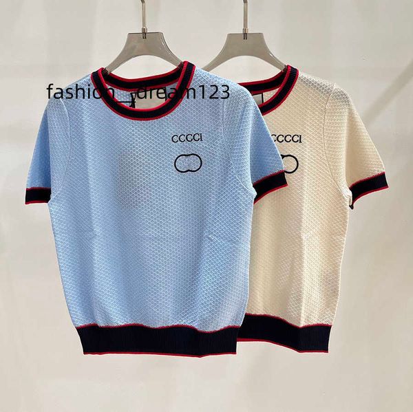 women's knits tees woman knits t-shirt designer summer casual knitted tees shirt womens fashion short sleeve classic letters striped te, White
women's knits tees woman knits t-shirt designer summer casual knitted tees shirt womens fashion short sleeve classic letters striped te, White