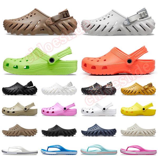 croc echo sandals clog classic designer cross-tie echo slides slippers kids men women sandal beach shoes clogs cros bayaband slip-on flip fl, Black
croc echo sandals clog classic designer cross-tie echo slides slippers kids men women sandal beach shoes clogs cros bayaband slip-on flip fl, Black