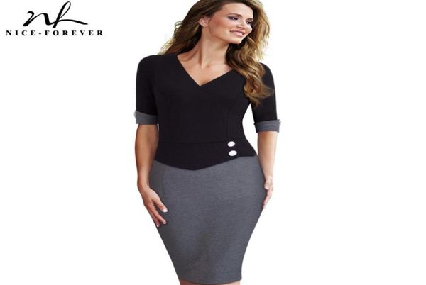 casual dresses niceforever vintage mature patchwork short button sleeve vneck wear to work bodycon women office pencil slim dres1867940, Black;gray
casual dresses niceforever vintage mature patchwork short button sleeve vneck wear to work bodycon women office pencil slim dres1867940, Black;gray