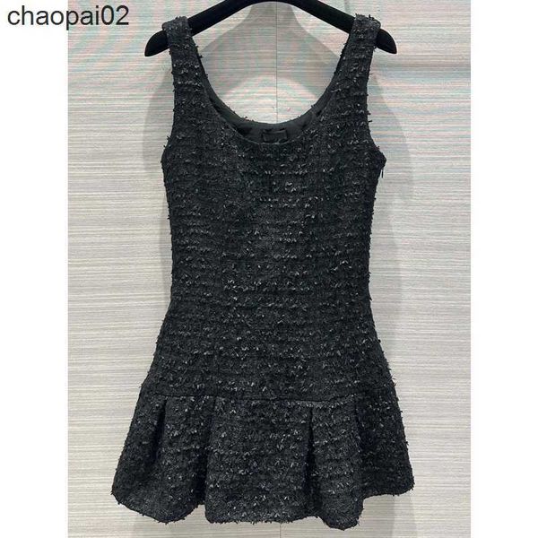 7.27 elegant temperament black scoop neck sleeveless collect waist tweed dress women, White;black
7.27 elegant temperament black scoop neck sleeveless collect waist tweed dress women, White;black