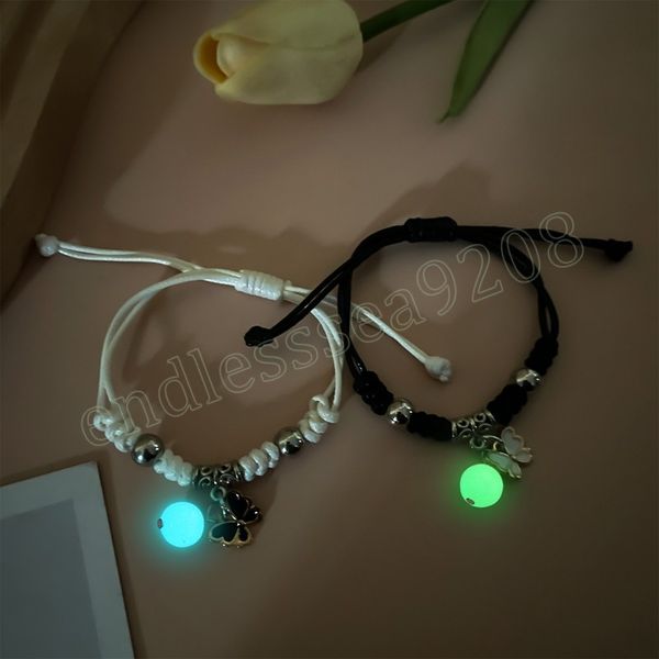 2pc/set fashion luminous butterfly bracelet couple adjustable rope matching friend bracelets jewelry gifts, Golden;silver
2pc/set fashion luminous butterfly bracelet couple adjustable rope matching friend bracelets jewelry gifts, Golden;silver