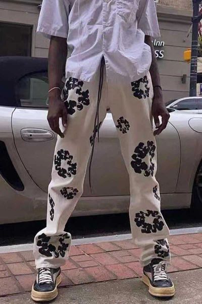 men's jeans high street denim tears style kapok washed straight fashion vintage loose pants kmzt ki8875, Blue
men's jeans high street denim tears style kapok washed straight fashion vintage loose pants kmzt ki8875, Blue
