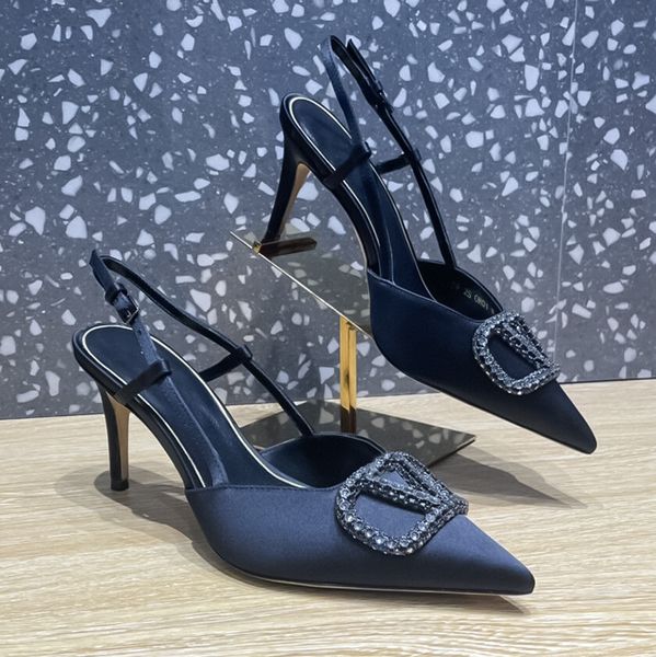 silk rhinestone pointy high heels with stiletto womens shoes luxury designer new summer sandals wedding party fashion commuter shoes 8cm siz, Black
silk rhinestone pointy high heels with stiletto womens shoes luxury designer new summer sandals wedding party fashion commuter shoes 8cm siz, Black