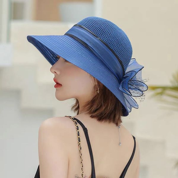 wide brim hats bucket hat summer organza flower breathable basin sun protection sunscreen hat for women beach flanging cap 230729, Blue;gray
wide brim hats bucket hat summer organza flower breathable basin sun protection sunscreen hat for women beach flanging cap 230729, Blue;gray
