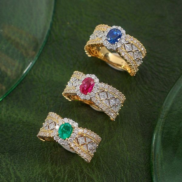 women luxury designer ring italian weave carving gold process simulation pigeon colored gemstone ring hollow out gold rose red blue green di, Golden;silver
women luxury designer ring italian weave carving gold process simulation pigeon colored gemstone ring hollow out gold rose red blue green di, Golden;silver