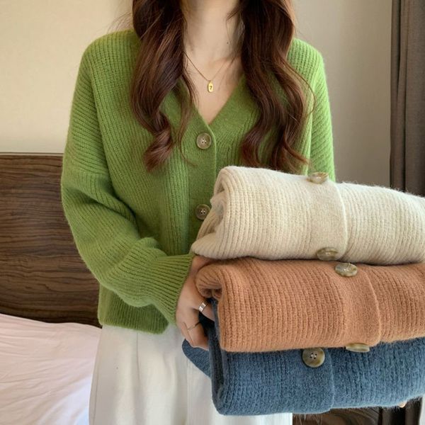 women's knits tees autumn winter knitted cardigan women fashion loose straight v-neck button down long sleeve sweater jackets 230729, White
women's knits tees autumn winter knitted cardigan women fashion loose straight v-neck button down long sleeve sweater jackets 230729, White