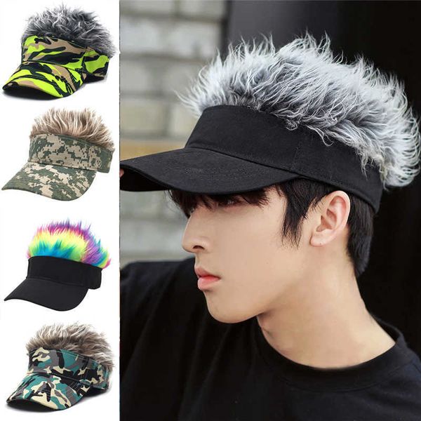 fashion hair sun visor caps baseball hat with spiked wigs men women casual concise sunshade adjustable golf, Blue;gray
fashion hair sun visor caps baseball hat with spiked wigs men women casual concise sunshade adjustable golf, Blue;gray