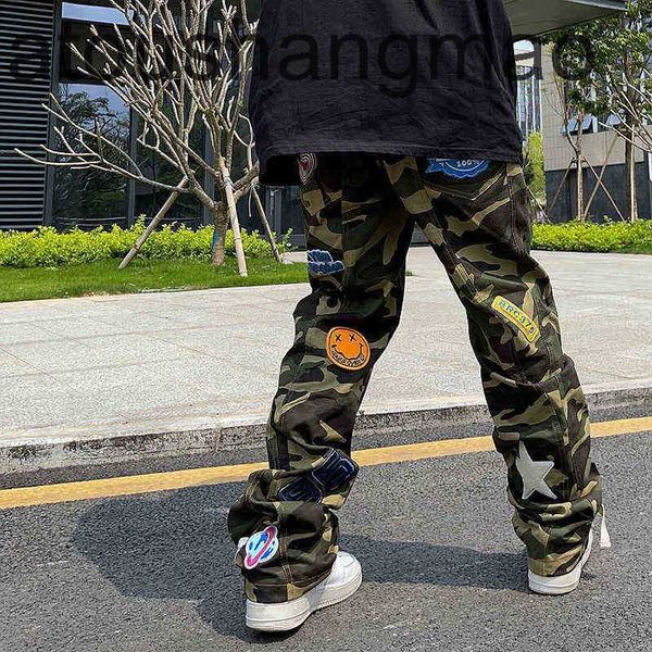 street high camouflage jeans mens embroidered patch men's streetwear fashion brand american hip hop straight casual cargo pants h1223, Black
street high camouflage jeans mens embroidered patch men's streetwear fashion brand american hip hop straight casual cargo pants h1223, Black