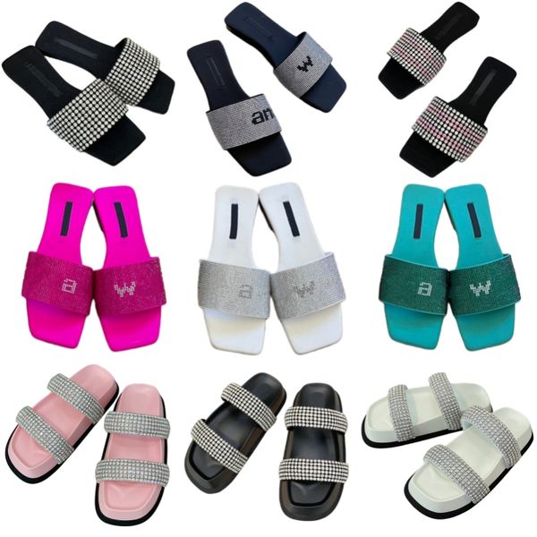 slippers diamond women's sandals luxury brand designer shoes open toe beach shoes classic flat heel pool shoes shining crystal outdoor, Black
slippers diamond women's sandals luxury brand designer shoes open toe beach shoes classic flat heel pool shoes shining crystal outdoor, Black