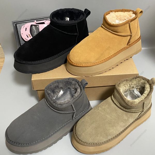 women winter ultra mini boot designer australian platform boots for men real leather warm ankle fur booties 54mini 4cm luxurious shoe an hat, Black
women winter ultra mini boot designer australian platform boots for men real leather warm ankle fur booties 54mini 4cm luxurious shoe an hat, Black