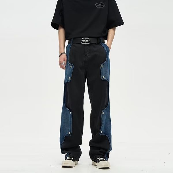 mens jeans y2k fashion irregular patchwork baggy jeans pants men clothing straight korean casual women denim trousers vetements homme 230729, Blue
mens jeans y2k fashion irregular patchwork baggy jeans pants men clothing straight korean casual women denim trousers vetements homme 230729, Blue