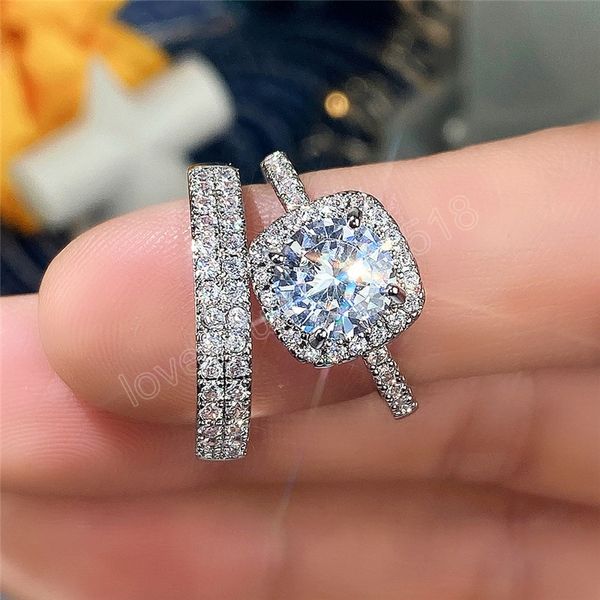 women ring 2pcs/set wedding bands new jewelry fashion versatile design good quality female finger rings, Silver
women ring 2pcs/set wedding bands new jewelry fashion versatile design good quality female finger rings, Silver
