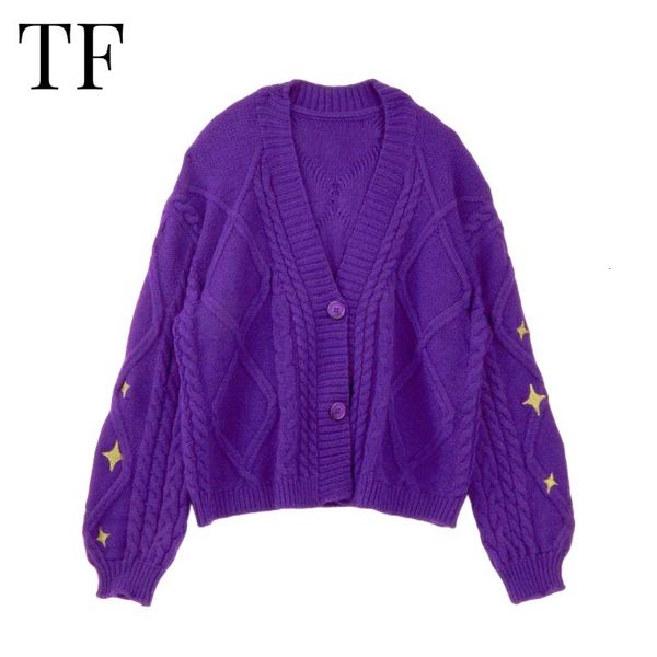 women's knits tees winter purple cardigan women star embroidered sweaters limited edition tay knitted cardigans lor speak vintage now s, White
women's knits tees winter purple cardigan women star embroidered sweaters limited edition tay knitted cardigans lor speak vintage now s, White