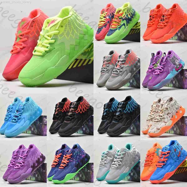 

basketball shoes mb 1 rick and morty for sale lamelos ball men women iridescent dreams buzz city rock ridge red galaxy not lamelo, Black