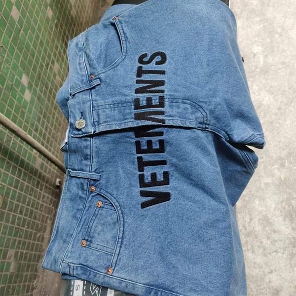 mens jeans real s men women vetements vtm embroidered lettered casual straight leg pants jeans 230729, Blue
mens jeans real s men women vetements vtm embroidered lettered casual straight leg pants jeans 230729, Blue